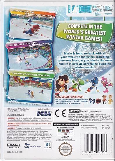 Mario & Sonic at the Olympic Winter Games - Nintendo Wii Spil (B Grade) (Genbrug)